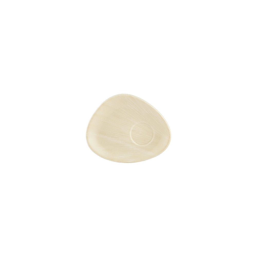 Island Velho 5.5" x 4.25" x h:0" Organic Beige Vitrified Saucer
