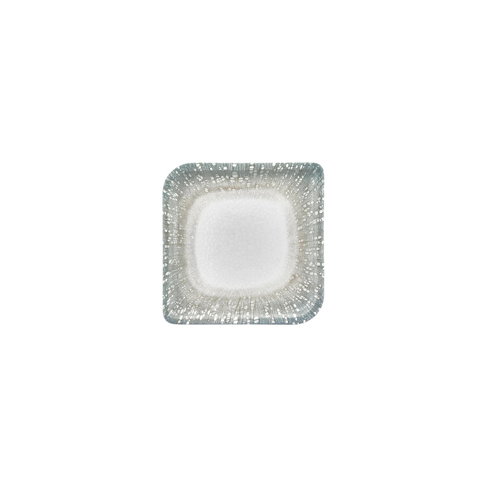 Vista 6" x 6" Square Green Vitrified Plate