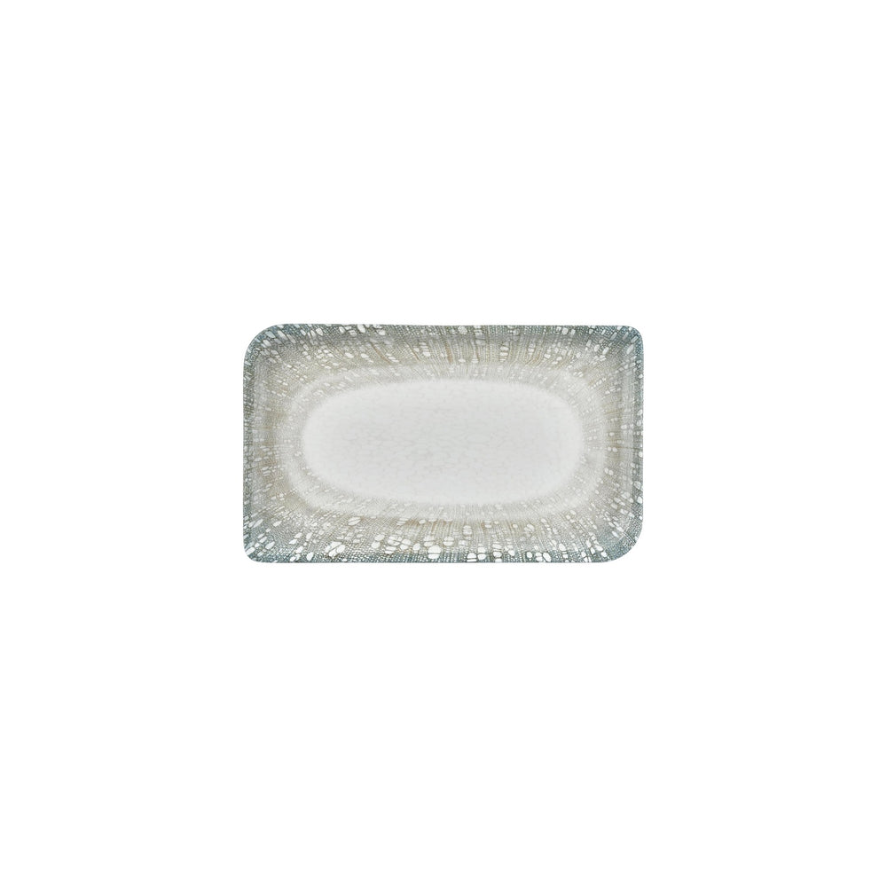 Vista 9.5" x 6" Rectangular Green Vitrified Plate