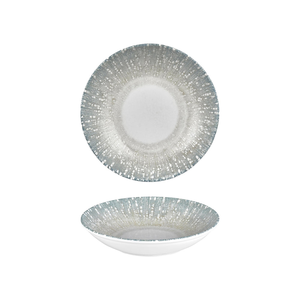Vista dia.9.75" h:2" 44 oz. Round Blue Vitrified Deep Plate