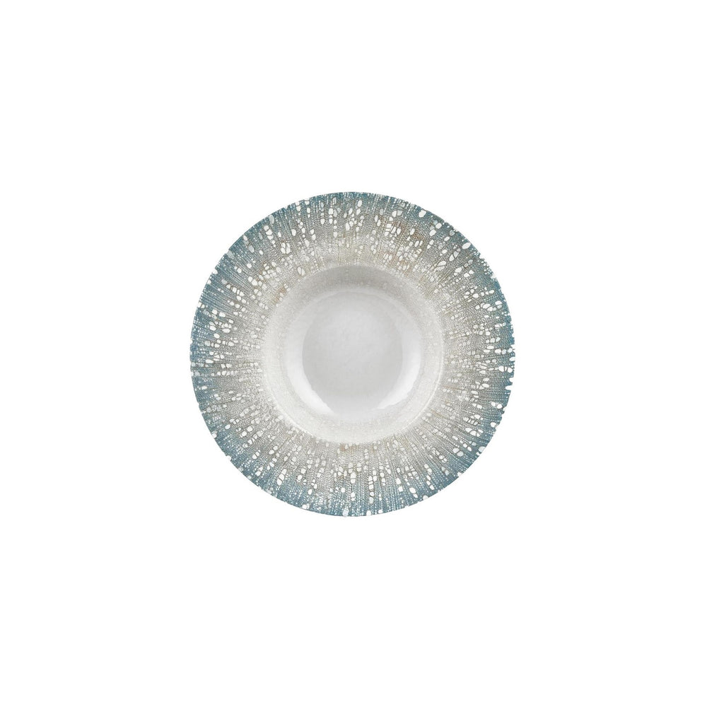 Vista dia.9.75" h:2" 14 oz. Round Blue Vitrified Deep Plate