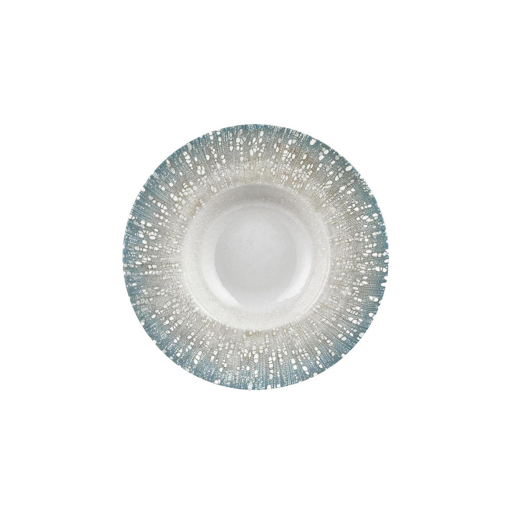 Vista dia.11" h:2.25" 16 oz. Round Blue Vitrified Deep Plate