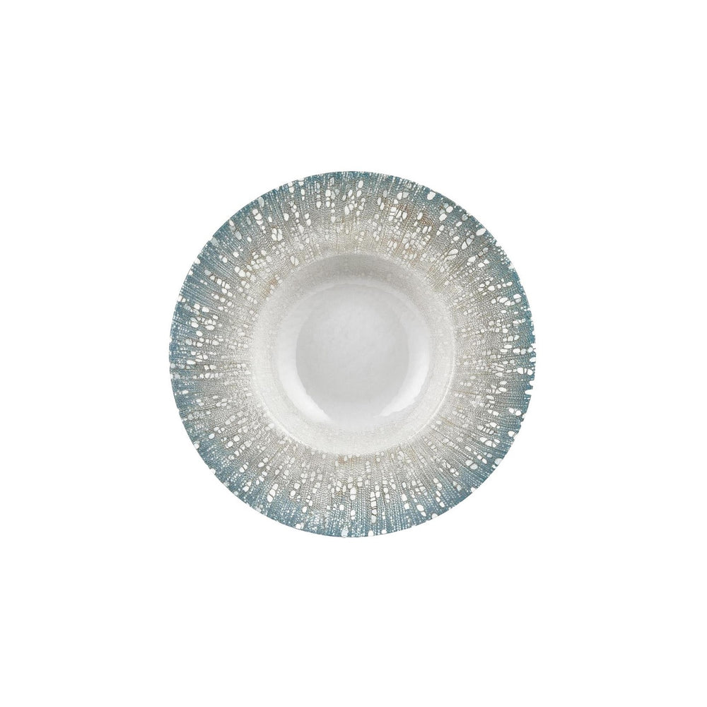 Vista dia.11" h:2.25" 16 oz. Round Blue Vitrified Deep Plate