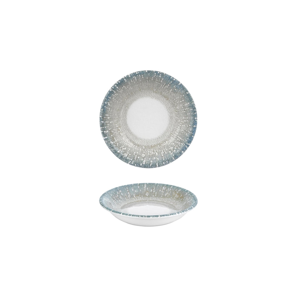 Vista dia.5" h:1" 5 oz. Round Green Vitrified Deep Plate