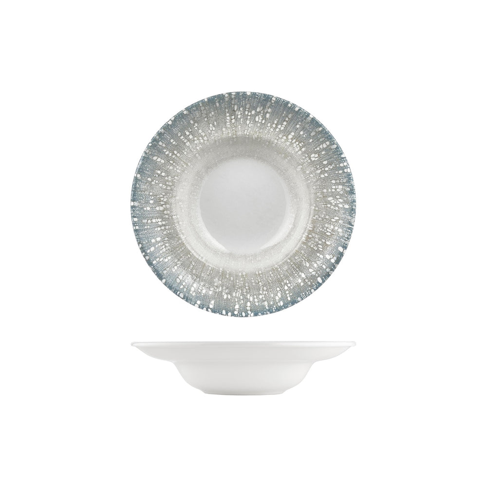 Vista dia.9.75" h:2.25" 14 oz. Round Green Vitrified Deep Plate