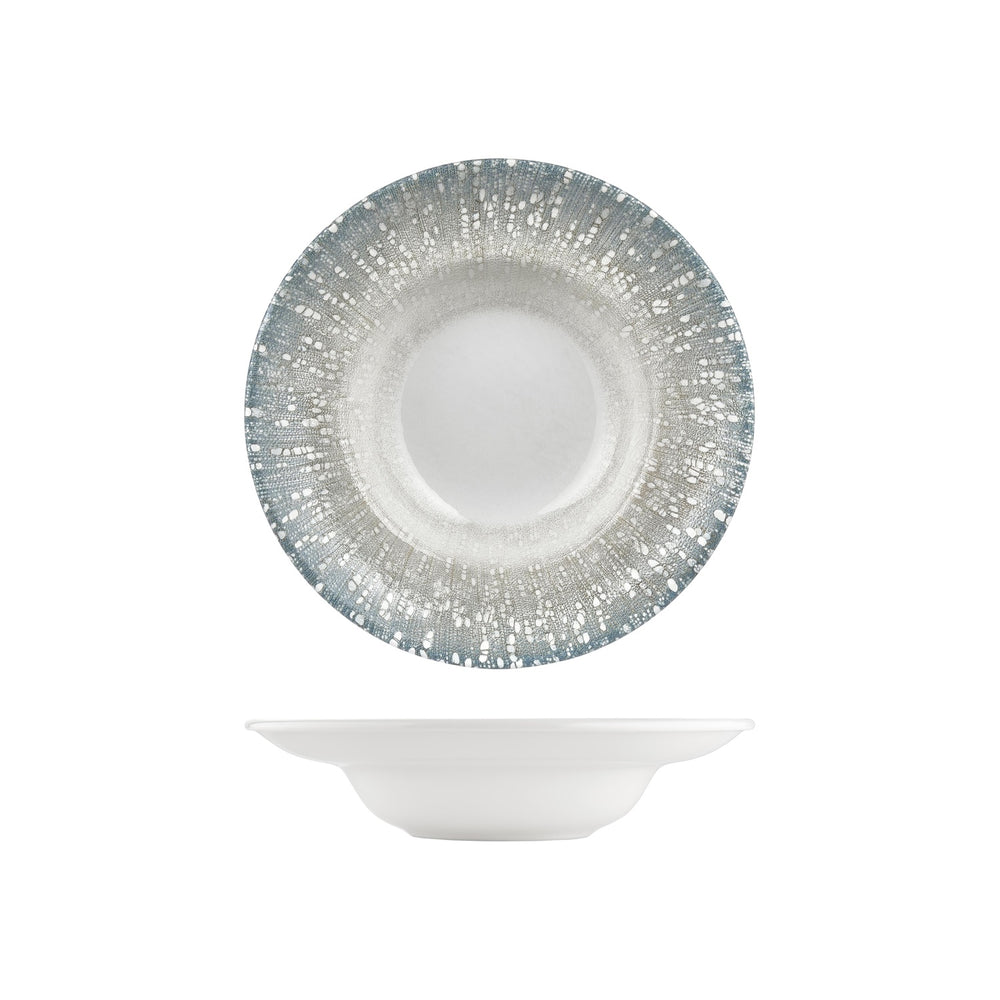 Vista dia.10.75" h:2.5" 17 oz. Round Green Vitrified Deep Plate