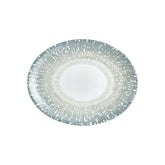Vista 14.25" x 11" x h:1.25" Oval Blue Vitrified Platter