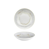 Wave dia.9" h:0" 34 oz. Round Blue Vitrified Deep Plate