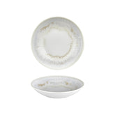 Wave dia.9.75" h:0" 44 oz. Round Blue Vitrified Deep Plate