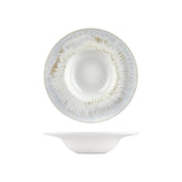 Wave dia.11" h:0" 16 oz. Round Blue Vitrified Deep Plate