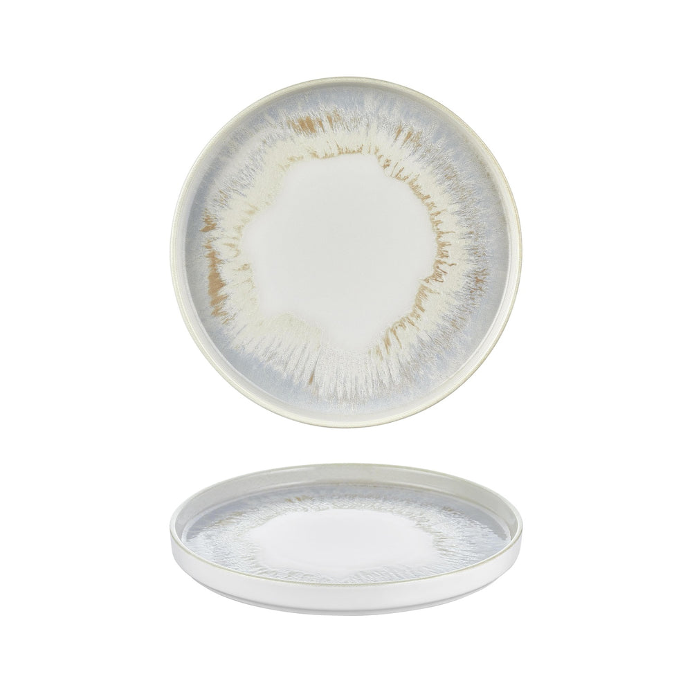 Wave dia.10.75" Round Blue Vitrified Plate