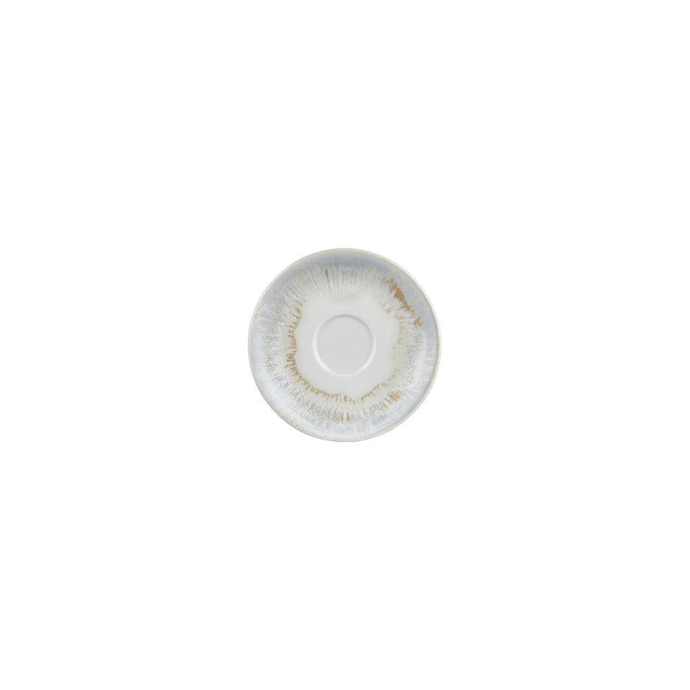 Wave dia.4.75" Round Blue Vitrified Saucer