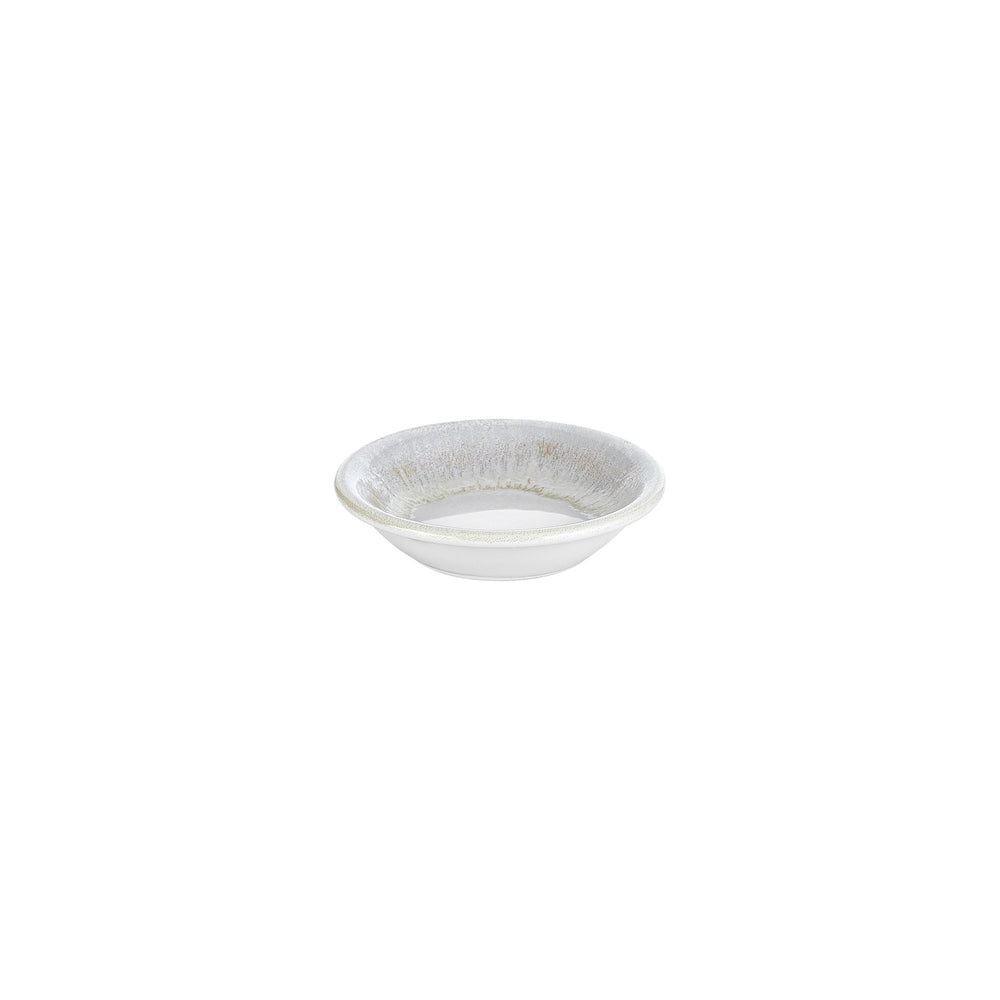 Wave dia.3.5" h:0.75" 2 oz. Round Blue Vitrified Deep Plate