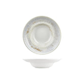 Wave dia.9.75" h:0" 14 oz. Round Blue Vitrified Deep Plate