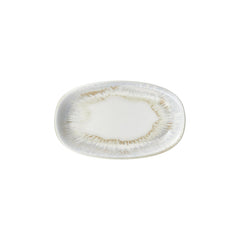 Wave 11.5" x 7" x h:1.25" Oval Blue Vitrified Platter