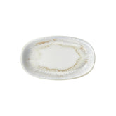 Wave 13.5" x 8" x h:0" Oval Blue Vitrified Platter