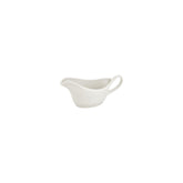 Gourmet 7.25" x 3.5" x h:0" 8 oz. Oval Warm White Vitrified Sauce Boat