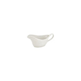 Gourmet 6.25" x 2.75" x h:0" 5 oz. Oval Warm White Vitrified Sauce Boat