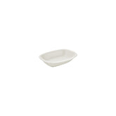 Gourmet 5.5" x 4" x h:0" Rectangular Warm White Vitrified Deep Plate