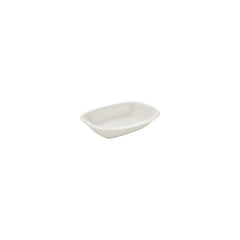 Gourmet 5.5" x 4" x h:0" Rectangular Warm White Vitrified Deep Plate
