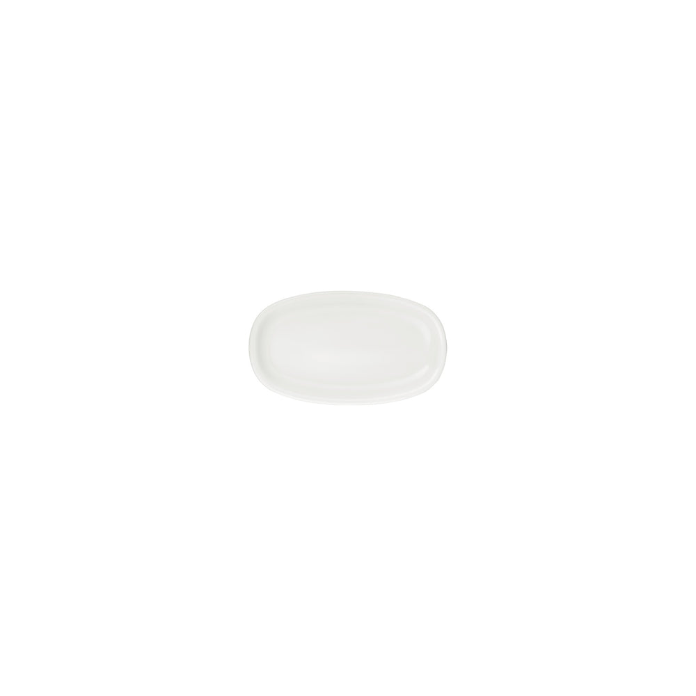 Gourmet 6" x 3.5" x h:0.75" Oval Warm White Vitrified Platter