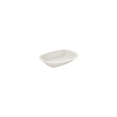 Gourmet 6.25" x 4.25" x h:0" Rectangular Warm White Vitrified Deep Plate