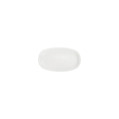 Gourmet 7.5" x 4.25" x h:1" Oval Warm White Vitrified Platter