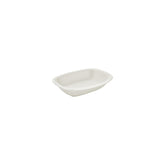 Gourmet 7.75" x 5.5" x h:0" Rectangular Warm White Vitrified Deep Plate