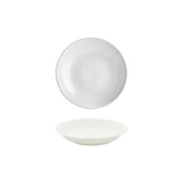 Gourmet dia.8.25" h:0" 17 oz. Round Warm White Vitrified Deep Plate
