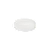 Gourmet 9.5" x 5.75" x h:1" Oval Warm White Vitrified Platter