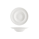 Gourmet dia.9.75" h:2.25" 14 oz. Round Warm White Vitrified Deep Plate