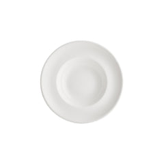 Gourmet dia.10.75" h:2.5" 17 oz. Round Warm White Vitrified Deep Plate