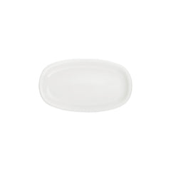 Gourmet 11.5" x 7" x h:1.25" Oval Warm White Vitrified Platter