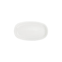 Gourmet 11.5" x 7" x h:1.25" Oval Warm White Vitrified Platter