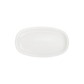 Gourmet 13.5" x 8" x h:0" Oval Warm White Vitrified Platter