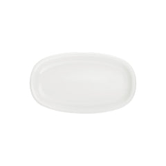 Gourmet 13.5" x 8" x h:1.5" Oval Warm White Vitrified Platter
