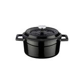 Turgla Cast Iron dia.5.5" h:2" 26 oz. Round Black Cast Iron Dutch Oven