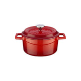 Turgla Cast Iron dia.5.5" h:2" 26 oz. Round Red Cast Iron Dutch Oven