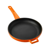 Turgla Cast Iron dia.7.75" h:1" Round Orange Cast Iron Pan