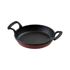 Turgla Cast Iron dia.6.75" h:1" Round Red Cast Iron Pan