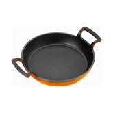 Turgla Cast Iron dia.7.75" h:1" Round Orange Cast Iron Pan