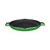 Turgla Cast Iron dia.11.75" h:2" 3 qt. Round Green Cast Iron Pan