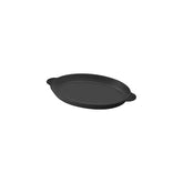 Turgla Cast Iron 9.75" x 7.25" x h:1" Oval Black Cast Iron Pan