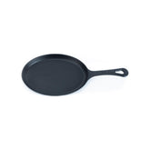Turgla Cast Iron 9.25" x 7" x h:1" Oval Black Cast Iron Pan