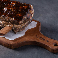Turgla Wood 22" x 7" Rectangular Brown Wood Serving