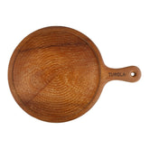 Turgla Wood dia.17" h:0.75" Round Brown Wood Serving
