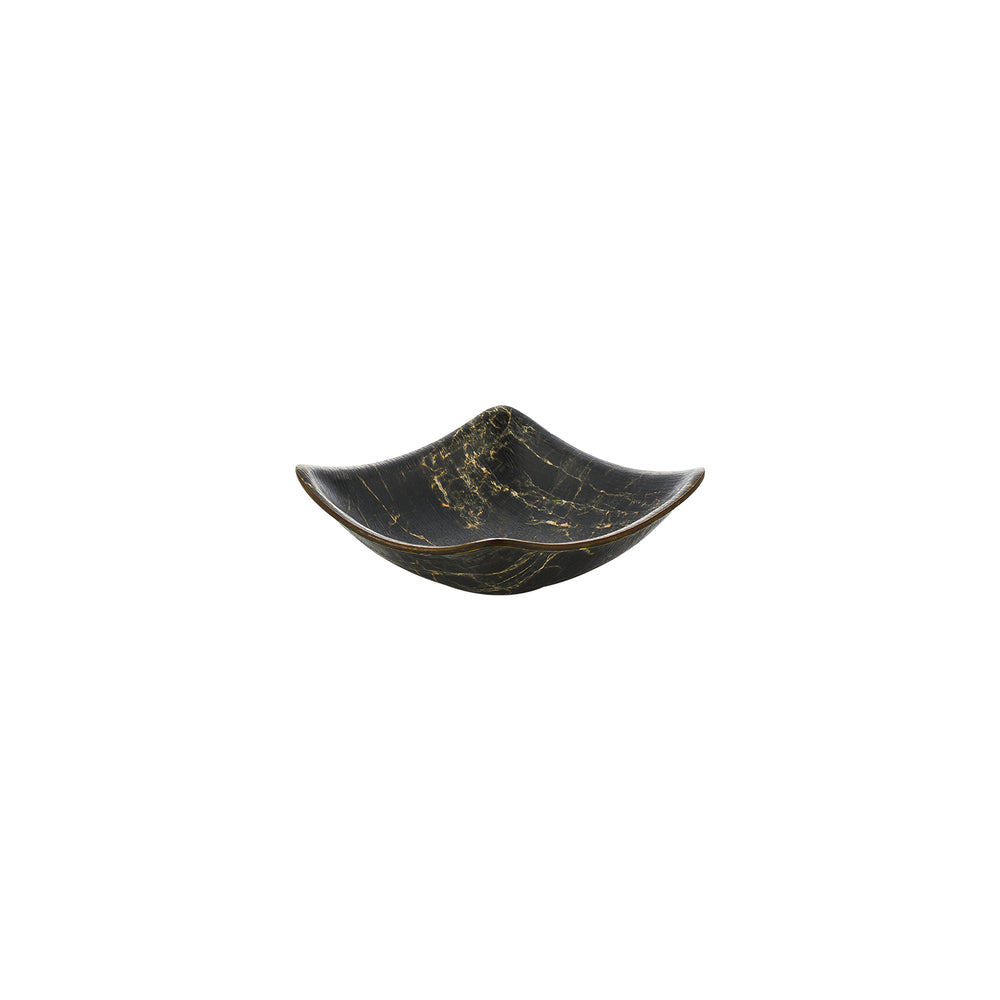 Turgla EcoGrain 4.75" x 4.75" x h:1.5" 7 oz. Square Black Composite Bowl