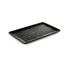 Turgla EcoGrain 12.75" x 10.5" x h:0.5" Rectangular Black Composite Platter