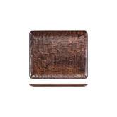 Turgla EcoGrain 12.75" x 10.5" x h:0.5" Rectangular Brown Composite Platter