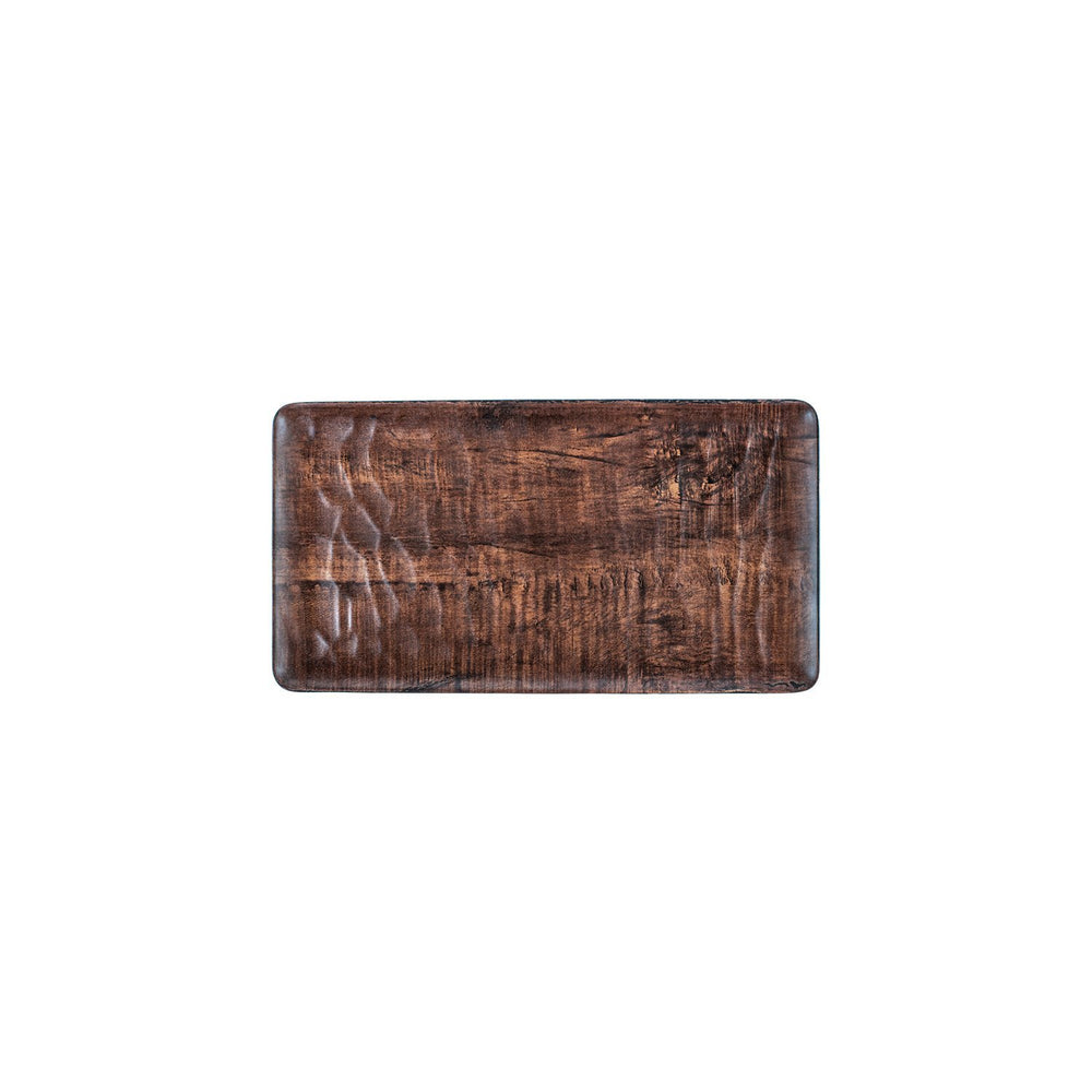 Turgla EcoGrain 12.75" x 7" Rectangular Brown Composite Plate